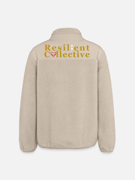 Resilient Collective Logo - Relaxed Fit Unisex Sherpa Jacket by Stanley/Stella - beige