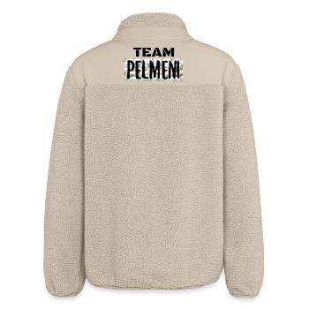 Team Pelmeni Mannschaft JGA Geschenk - Relaxed Fit Unisex Sherpajacke von Stanley/Stella - Beige - Hinten