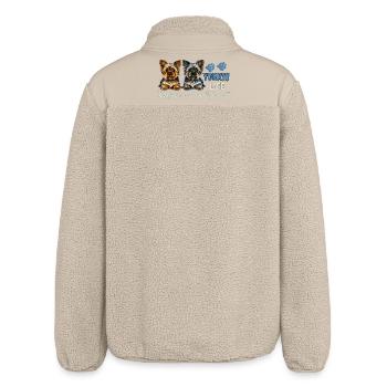 Yorkie-Welpen - Relaxed Fit Unisex Sherpajacke von Stanley/Stella - Beige - Hinten