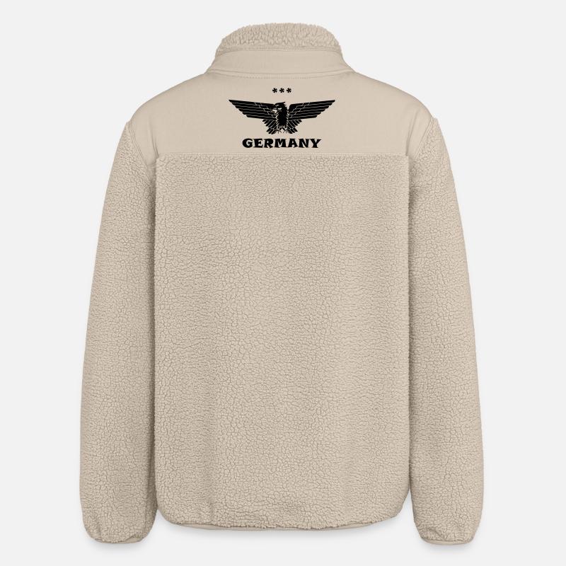 Deutsdchland Adler Germany black - Relaxed Fit Unisex Sherpajacke von Stanley/Stella - Beige