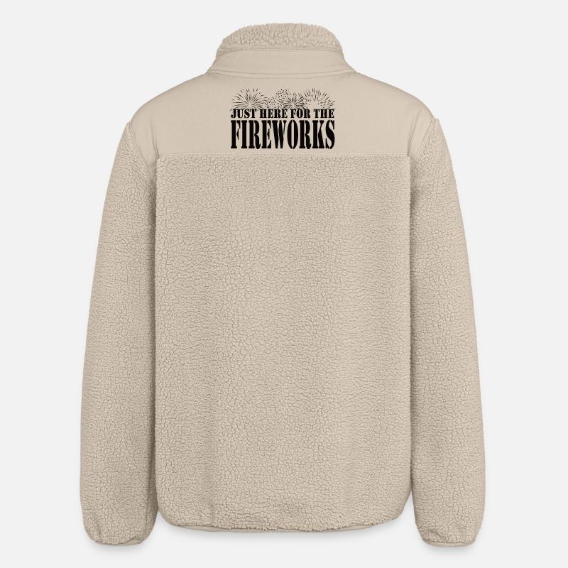 Juste ici pour les feux d’artifice - Veste sherpa unisexe coupe décontractée Stanley/Stella - beige