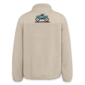 Monster Truck Police Blue Yellow - Relaxed Fit Unisex Sherpa Jacket by Stanley/Stella - beige - Back