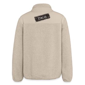 Italy lettering on vintage design - Relaxed Fit Unisex Sherpa Jacket by Stanley/Stella - beige - Back