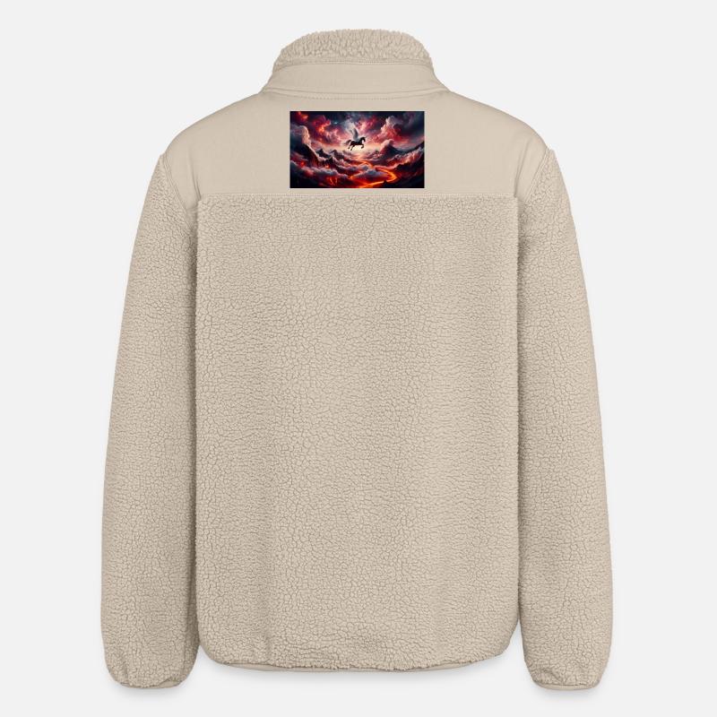 Cavalier ailé sur volcan - Veste sherpa unisexe coupe décontractée Stanley/Stella - beige