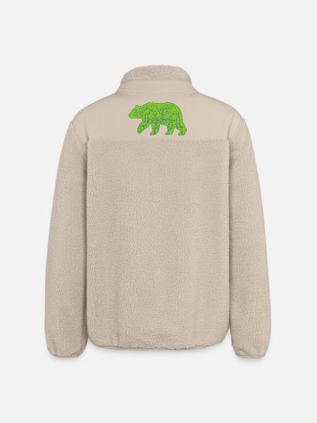 Nature totem green bear - Relaxed Fit Unisex Sherpa Jacket by Stanley/Stella - beige
