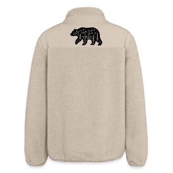 Schwarzbären-Totem der Natur - Relaxed Fit Unisex Sherpajacke von Stanley/Stella - Beige - Hinten