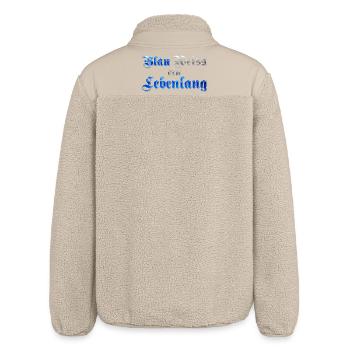 Blau Weiss ein Lebenlang - Relaxed Fit Unisex Sherpajacke von Stanley/Stella - Beige - Hinten