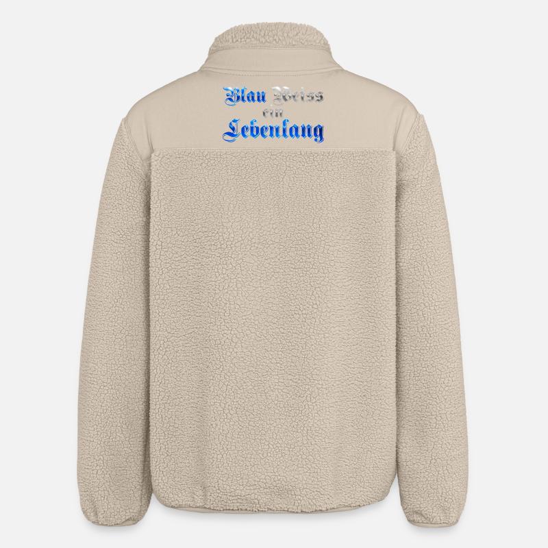 Blau Weiss ein Lebenlang - Relaxed Fit Unisex Sherpajacke von Stanley/Stella - Beige