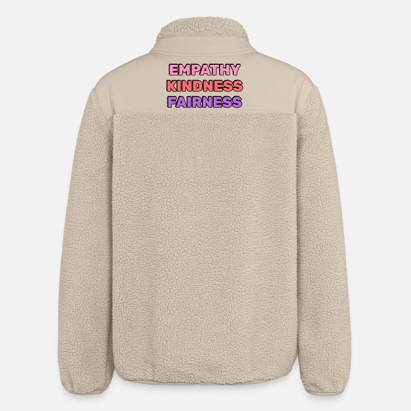 Empathie Gentillesse Équité - Veste sherpa unisexe coupe décontractée Stanley/Stella - beige