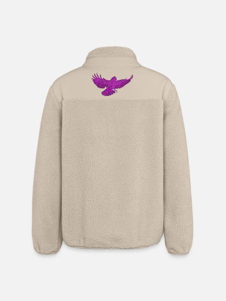 Greifvogel im Flug, Andersfarbig - Relaxed Fit Unisex Sherpajacke von Stanley/Stella - Beige