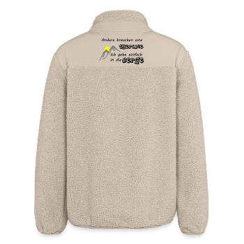 Mountain therapy - Relaxed Fit Unisex Sherpa Jacket by Stanley/Stella - beige - Back