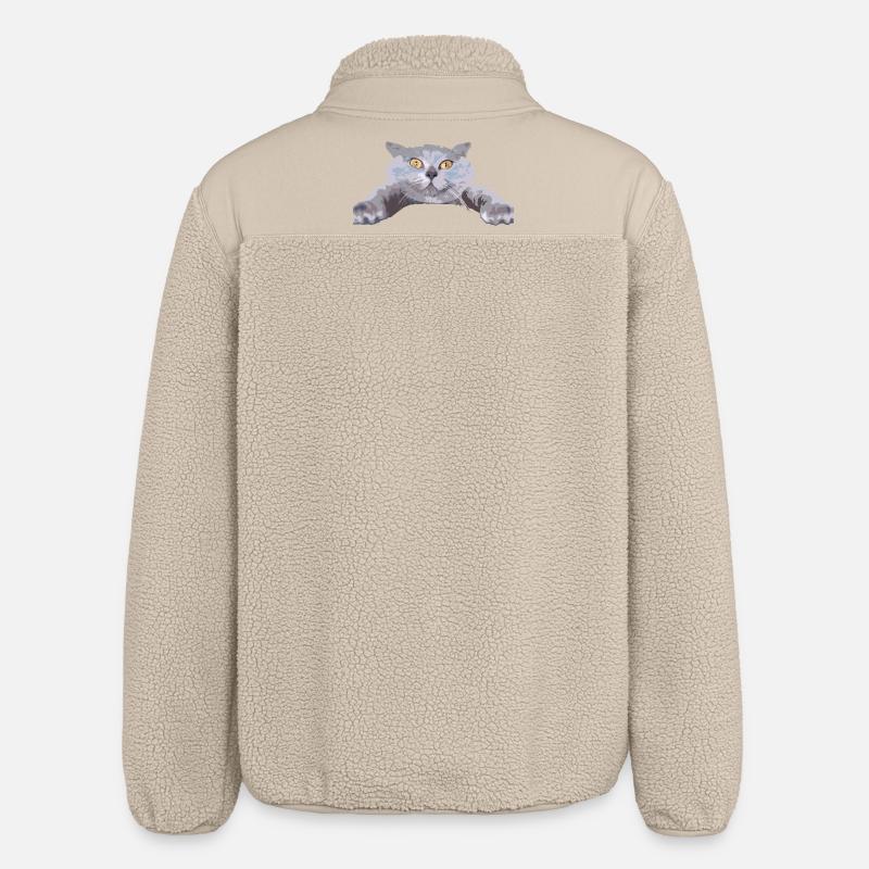 Chat - - Veste sherpa unisexe coupe décontractée Stanley/Stella - beige