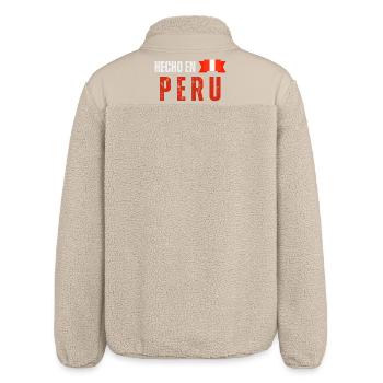 Made in Peru, Peruvian pride - Relaxed Fit Unisex Sherpa Jacket by Stanley/Stella - beige - Back