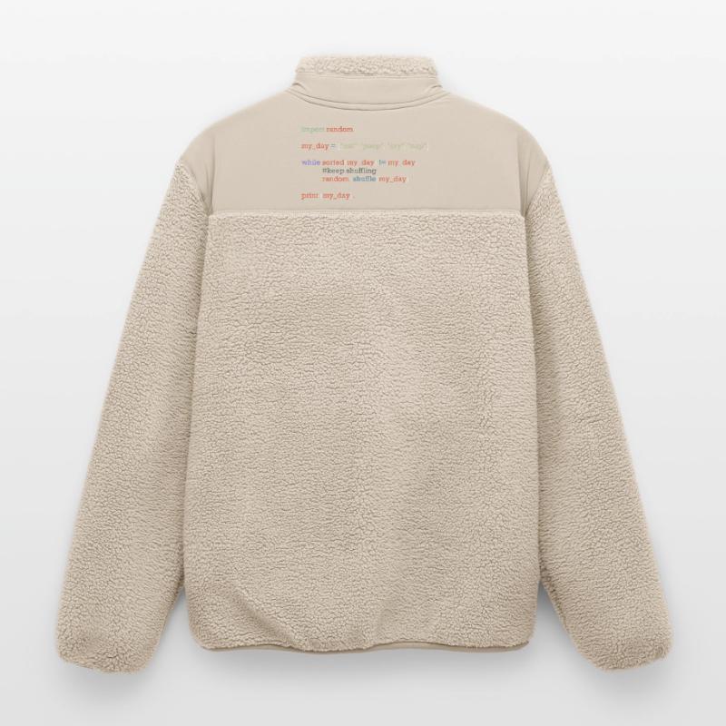 Funny python code about everyday life, baby Relaxed Fit Unisex Sherpa Jacket by Stanley/Stella