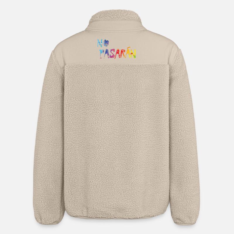 Pas de Pasaran - Veste sherpa unisexe coupe décontractée Stanley/Stella - beige