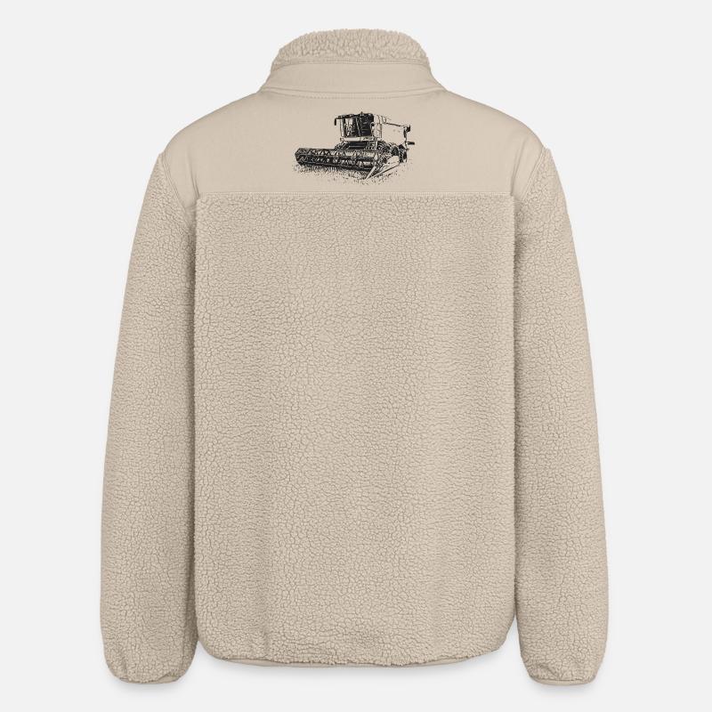 Moissonneuse-batteuse Lexion 550 - Veste sherpa unisexe coupe décontractée Stanley/Stella - beige