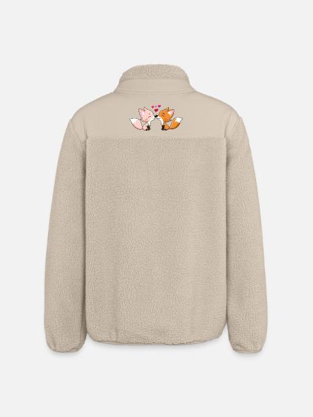 In love with foxes - Relaxed Fit Unisex Sherpa Jacket by Stanley/Stella - beige