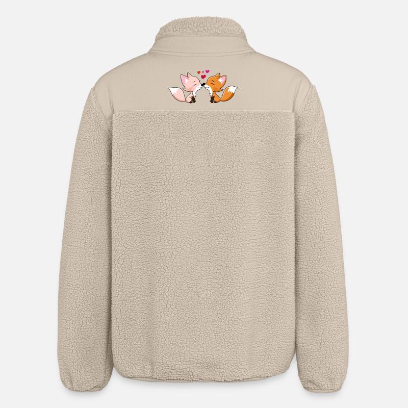 Amoureux des renards - Veste sherpa unisexe coupe décontractée Stanley/Stella - beige