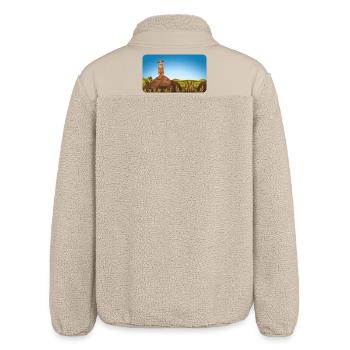 Suricate sur butte | personnalisable - Veste sherpa unisexe coupe décontractée Stanley/Stella - beige - Dos