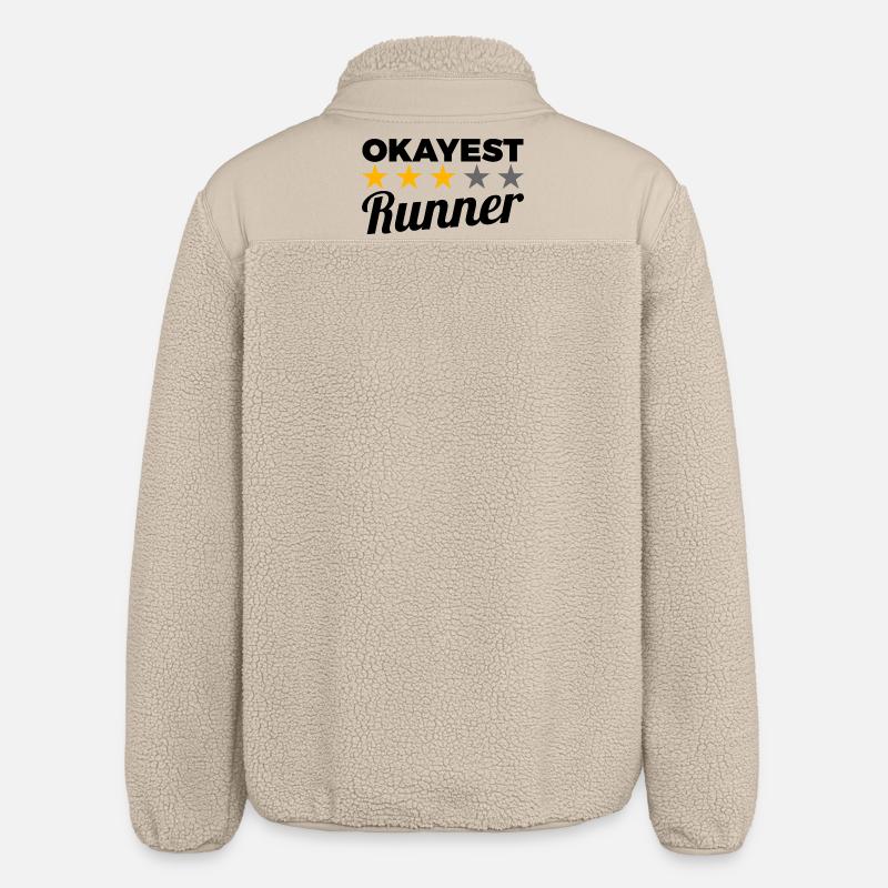 Funny Runner - Relaxed Fit Unisex Sherpa Jacket by Stanley/Stella - beige