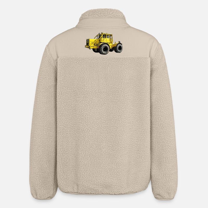 Yellow Power Machine K700 Tracteur - Veste sherpa unisexe coupe décontractée Stanley/Stella - beige