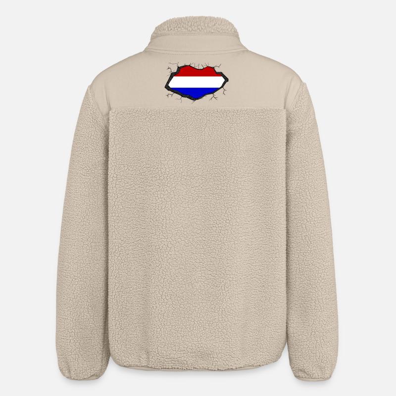 Percée du drapeau hollandais - Veste sherpa unisexe coupe décontractée Stanley/Stella - beige