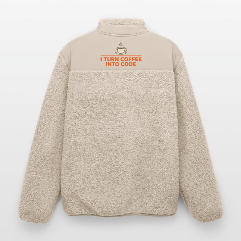 I Turn Coffee Into Code – Programmierer Retro Relaxed Fit Unisex Sherpajacke von Stanley/Stella