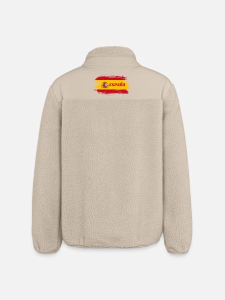 Espagne Drapeau / Cadeau Madrid Barcelone - Veste sherpa unisexe coupe décontractée Stanley/Stella - beige