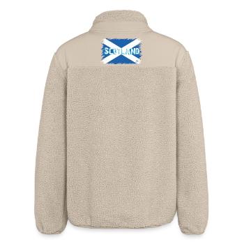 Scottish flag 2 - Relaxed Fit Unisex Sherpa Jacket by Stanley/Stella - beige - Back