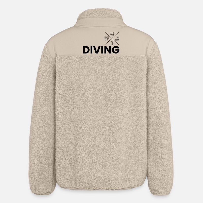Diving - Relaxed Fit Unisex Sherpa Jacket by Stanley/Stella - beige