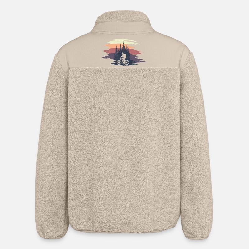 Mountainker in the forest - Relaxed Fit Unisex Sherpa Jacket by Stanley/Stella - beige