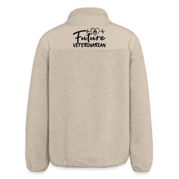 Future Veterinarian - Relaxed Fit Unisex Sherpa Jacket by Stanley/Stella - beige - Back