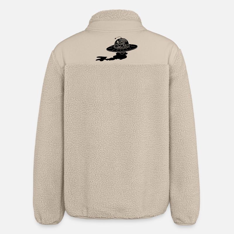 Vaisseau spatial extraterrestre (noir) - Veste sherpa unisexe coupe décontractée Stanley/Stella - beige