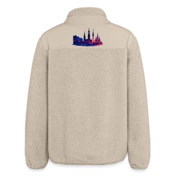 Hamburg City Silhouette Galactic Noble Gift - Relaxed Fit Unisex Sherpa Jacket by Stanley/Stella - beige - Back