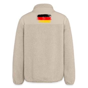 Deutschland - Adler Wappen Respekt Geschenk - Relaxed Fit Unisex Sherpajacke von Stanley/Stella - Beige - Hinten