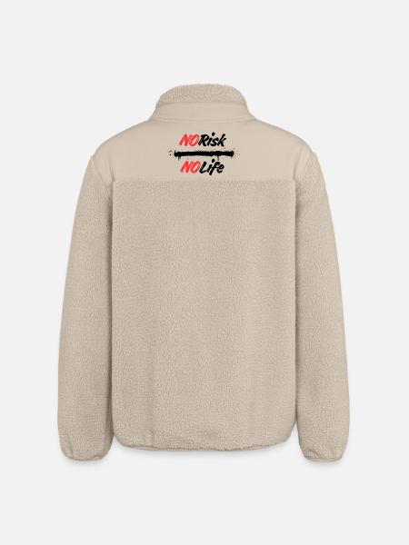 No Risk No Life Design - Relaxed Fit Unisex Sherpajacke von Stanley/Stella - Beige