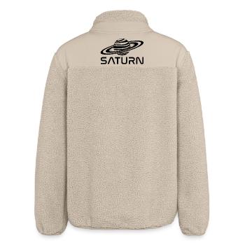 Black saturn planet - Relaxed Fit Unisex Sherpa Jacket by Stanley/Stella - beige - Back