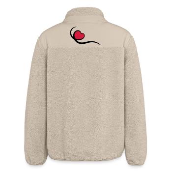 Herz - Relaxed Fit Unisex Sherpajacke von Stanley/Stella - Beige - Hinten