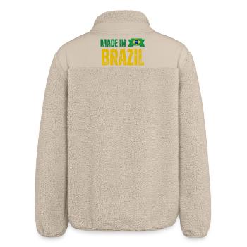 Made in Brazil, brasilianischer Stolz - Relaxed Fit Unisex Sherpajacke von Stanley/Stella - Beige - Hinten