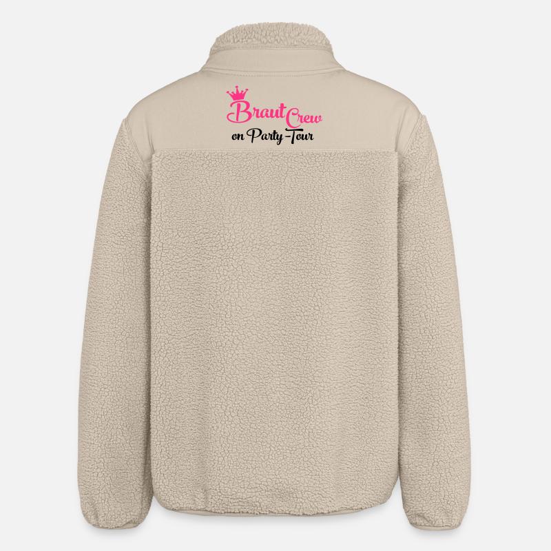 Team Bride - Relaxed Fit Unisex Sherpa Jacket by Stanley/Stella - beige