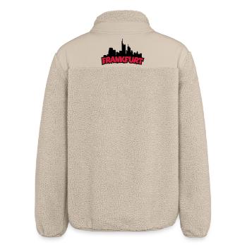 Frankfurt Skyline (Black / Red) - Relaxed Fit Unisex Sherpa Jacket by Stanley/Stella - beige - Back