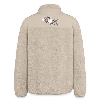 Horse gives full throttle - Horses - Gallop - Pony - Relaxed Fit Unisex Sherpa Jacket by Stanley/Stella - beige - Back
