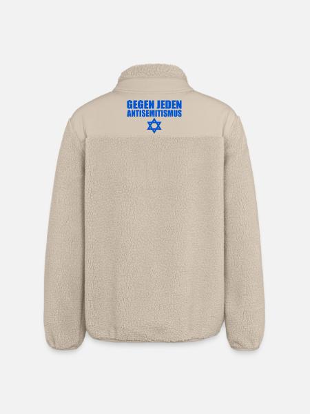 Gegen jeden antisemitismus - Relaxed Fit Unisex Sherpajacke von Stanley/Stella - Beige