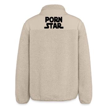 Nur für die echten Pornostars. Humor* - Relaxed Fit Unisex Sherpajacke von Stanley/Stella - Beige - Hinten
