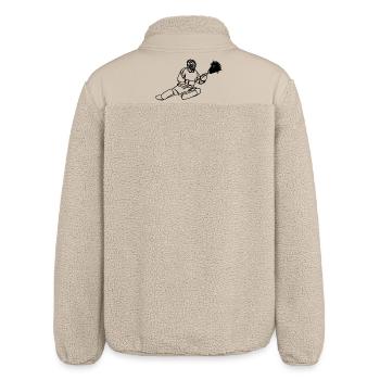 Lacrosse Goalie Graphics - Relaxed Fit Unisex Sherpa Jacket by Stanley/Stella - beige - Back