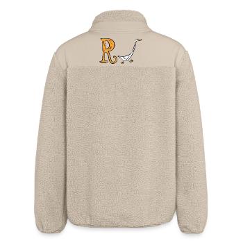 Rente Ente - Ruhestand - Pension - Relaxed Fit Unisex Sherpajacke von Stanley/Stella - Beige - Hinten