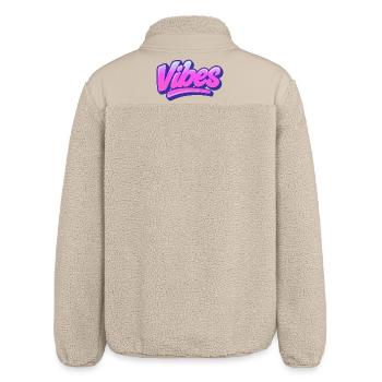 Lettrage Vibes - Veste sherpa unisexe coupe décontractée Stanley/Stella - beige - Dos