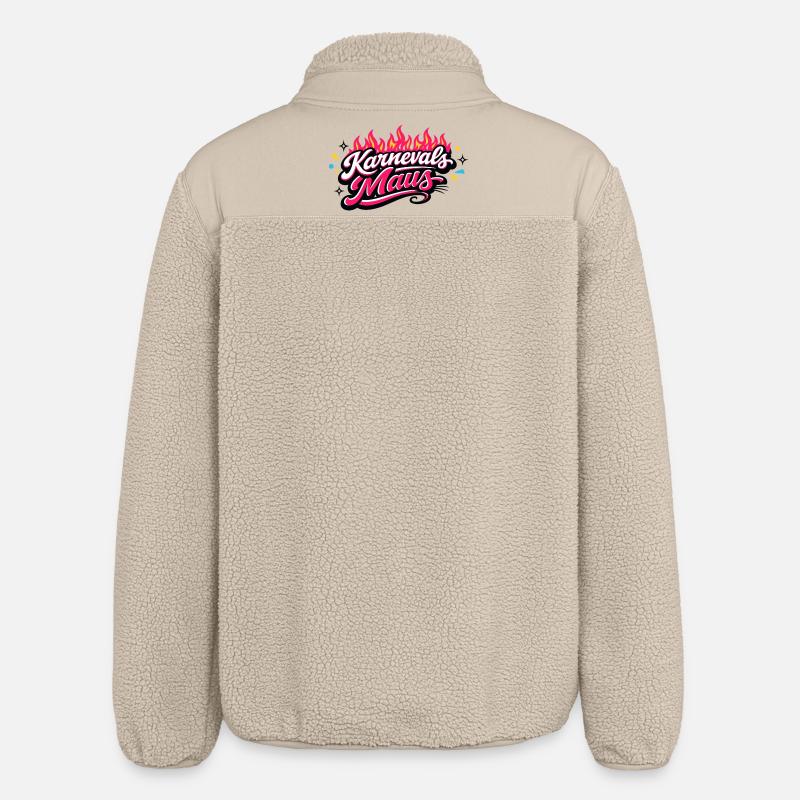 Karnevalsmaus Köln - Kölner Karneval Design - Relaxed Fit Unisex Sherpajacke von Stanley/Stella - Beige