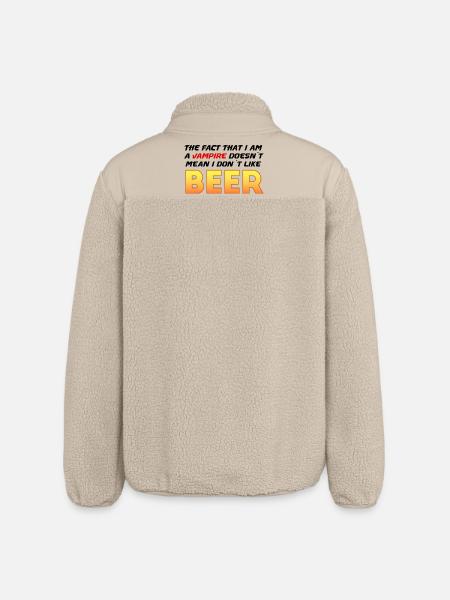 Vampirbären-Gradienten-Tee - Relaxed Fit Unisex Sherpajacke von Stanley/Stella - Beige