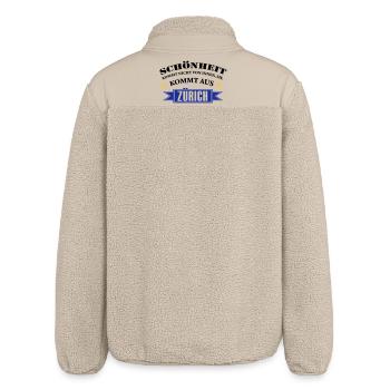 Beauty from Zurich - Relaxed Fit Unisex Sherpa Jacket by Stanley/Stella - beige - Back